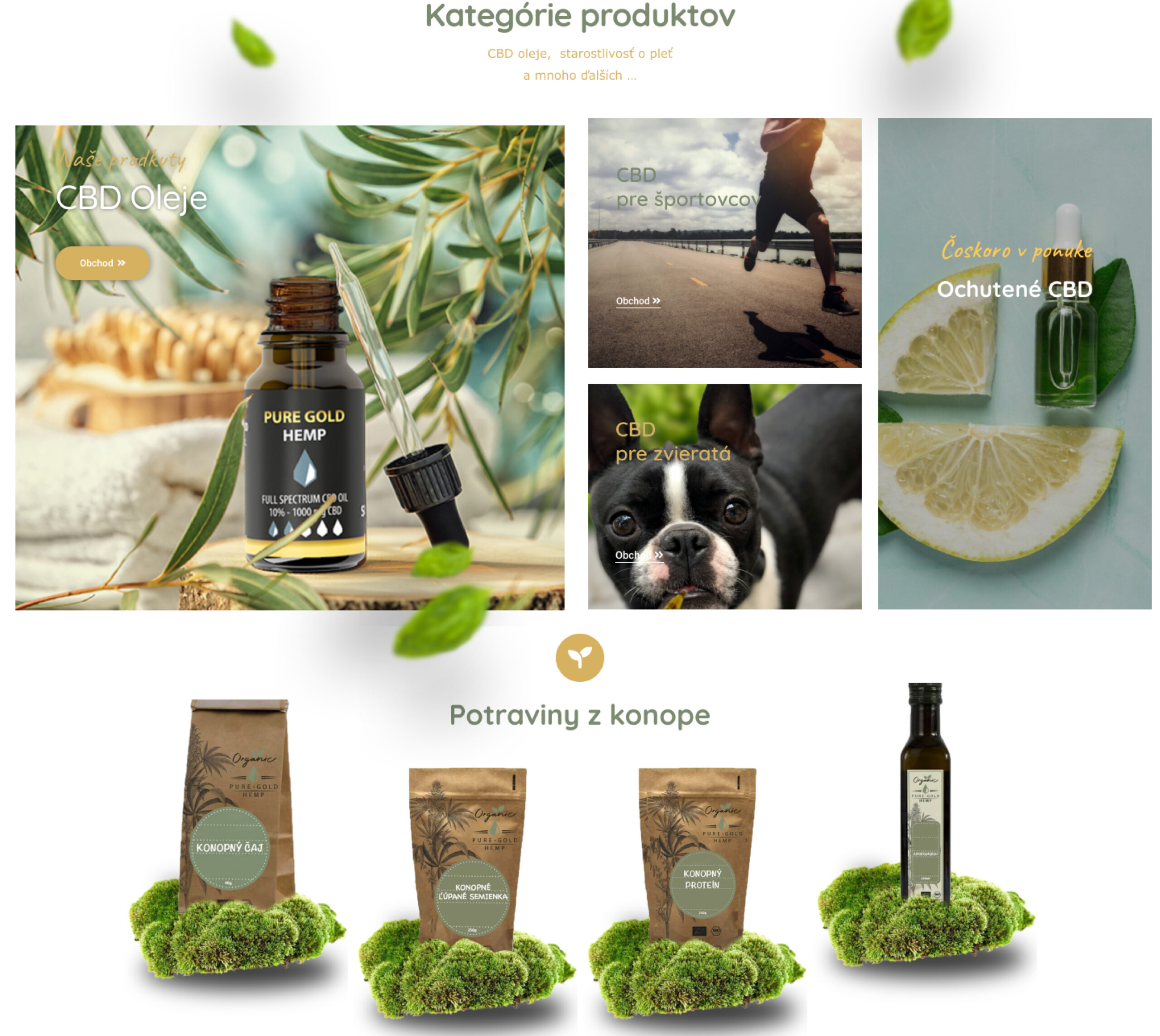 eshop na CBD produkty, webová stránka na mieru, eshop na mieru, webdizajn, UX/UI, SEO optimalizácia pre eshopy