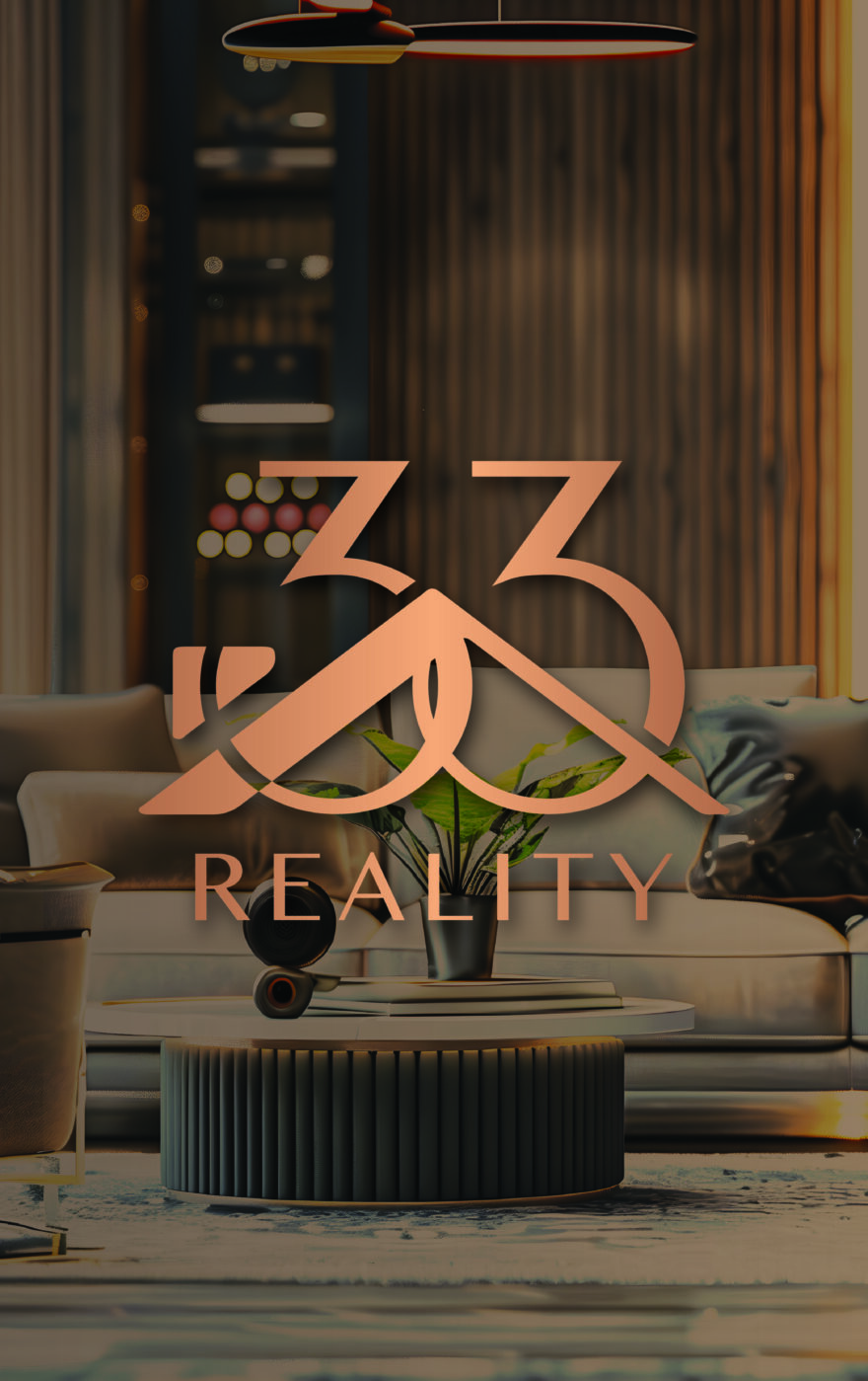 Logo na mieru pre realitnú kanceláriu 33 Reality, logo dizajn, branding, firemná identita, brand manuál, firemný dizajn