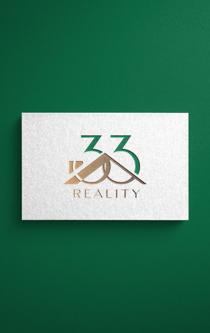 Logo na mieru pre realitnú kanceláriu 33 Reality, logo dizajn, branding, firemná identita, brand manuál, firemný dizajn
