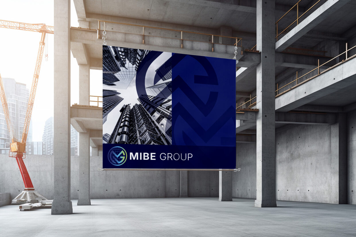 Webová stránka pre stavebú spoločnosť MIBE Group, web na mieru, firemná identita, logo na mieru pre stavebnú firmu, webdizajn, dizajn loga